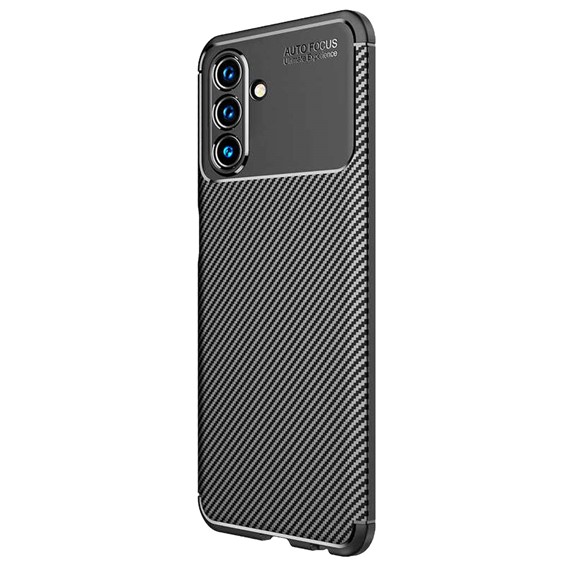 CaseUp Samsung Galaxy A04S Kılıf Fiber Design Siyah 2